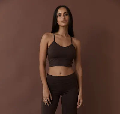 FLOW CROP - DARK BROWN