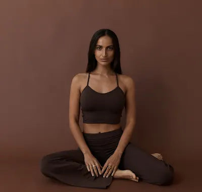 FLOW CROP - DARK BROWN
