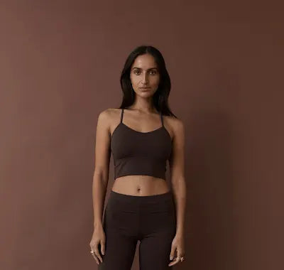 FLOW CROP - DARK BROWN