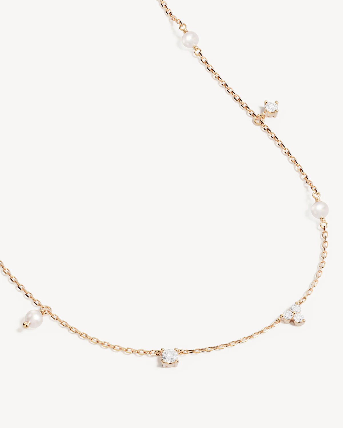 MOONLIT BLOOM PEARL CHOKER - GOLD