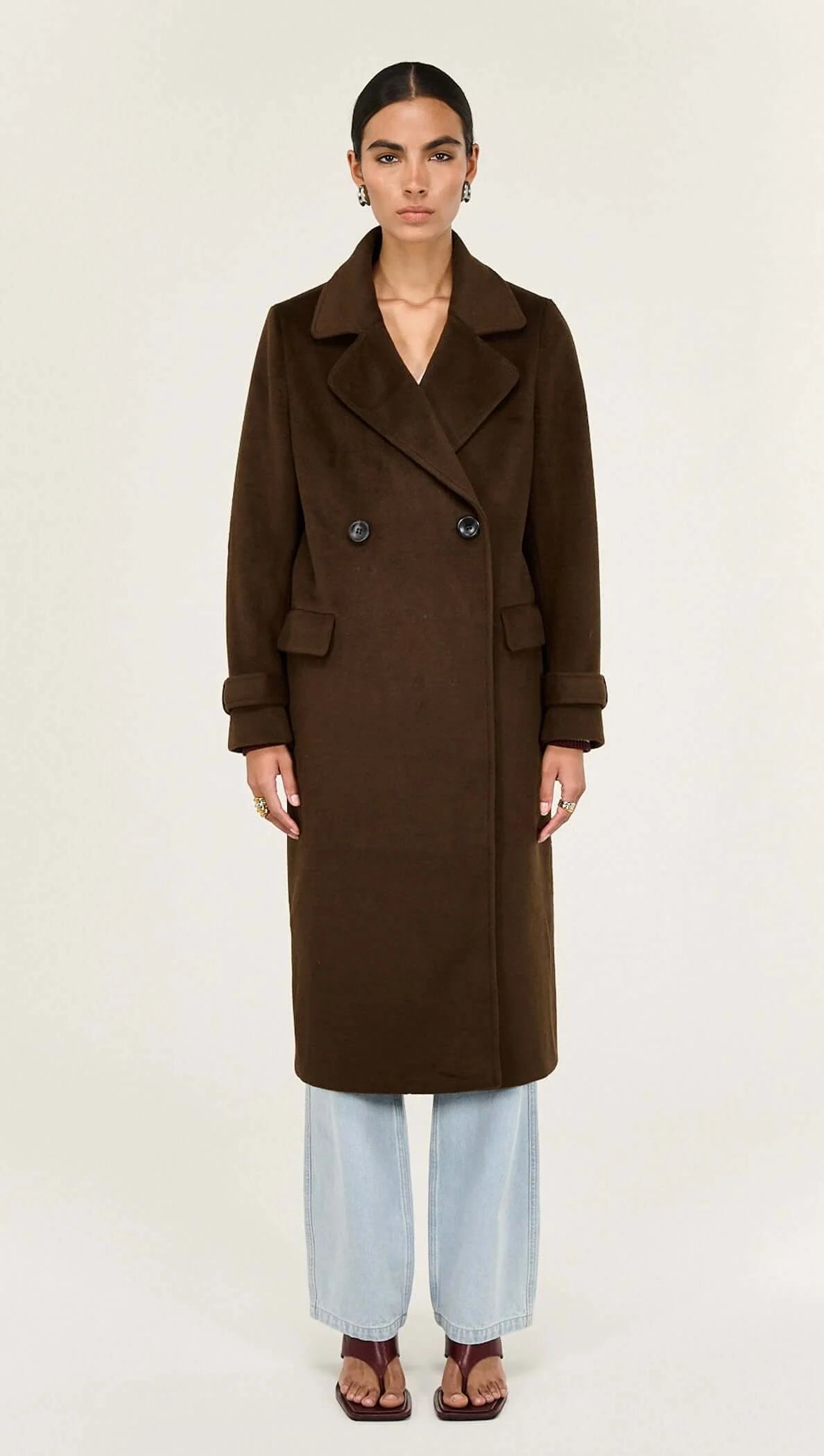 IRENA COAT - CHOCOLATE
