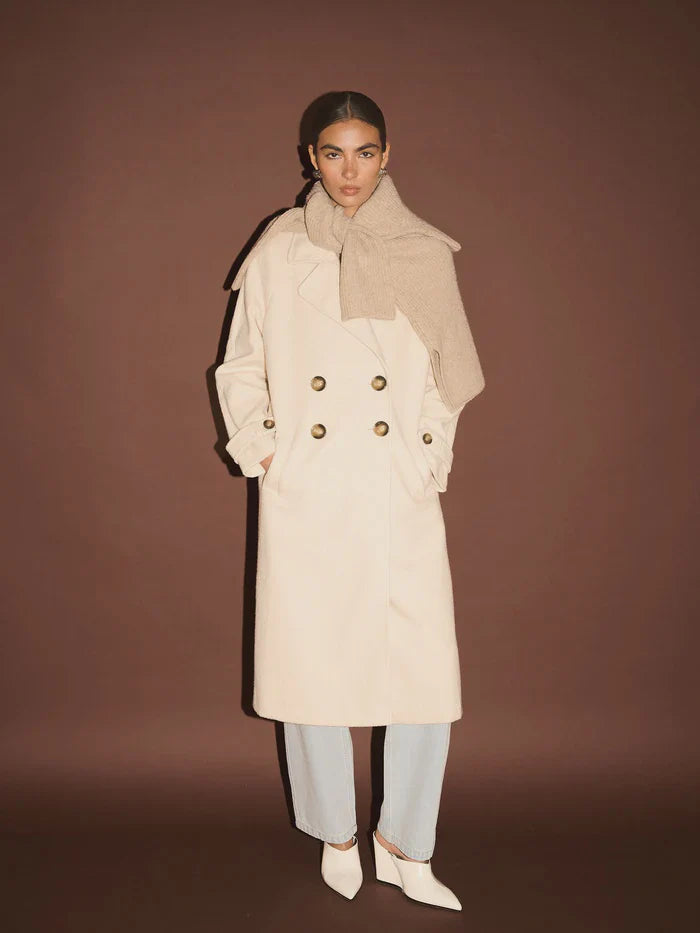 HAVEN BOUCLE COAT - CREAM