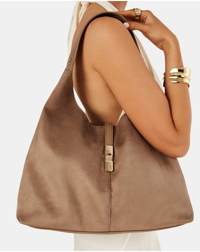 LAMARR SUEDE SHOULDER BAG