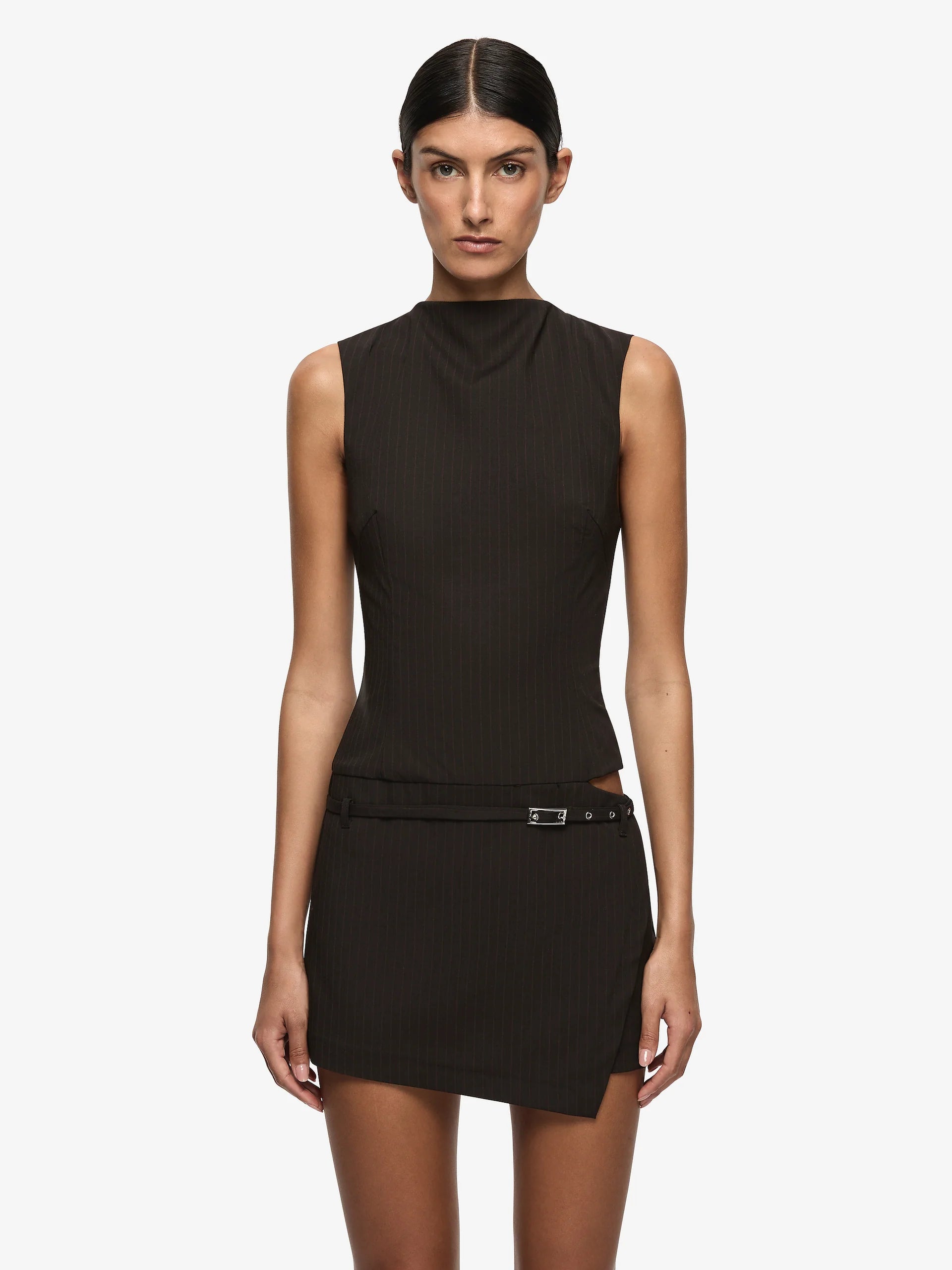 SAZRIEL BUCKLE MINI DRESS