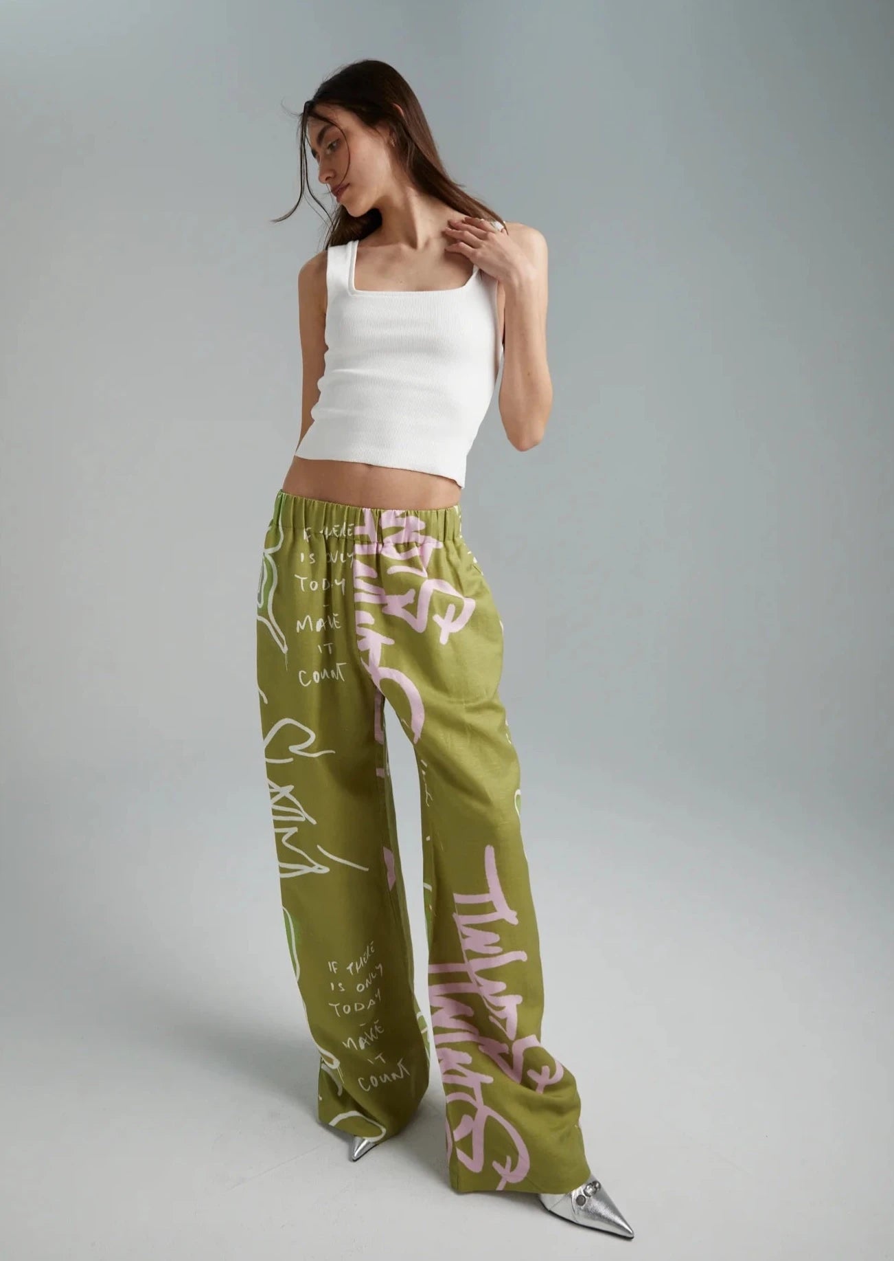 GRAFFITI KHAKI PANTS