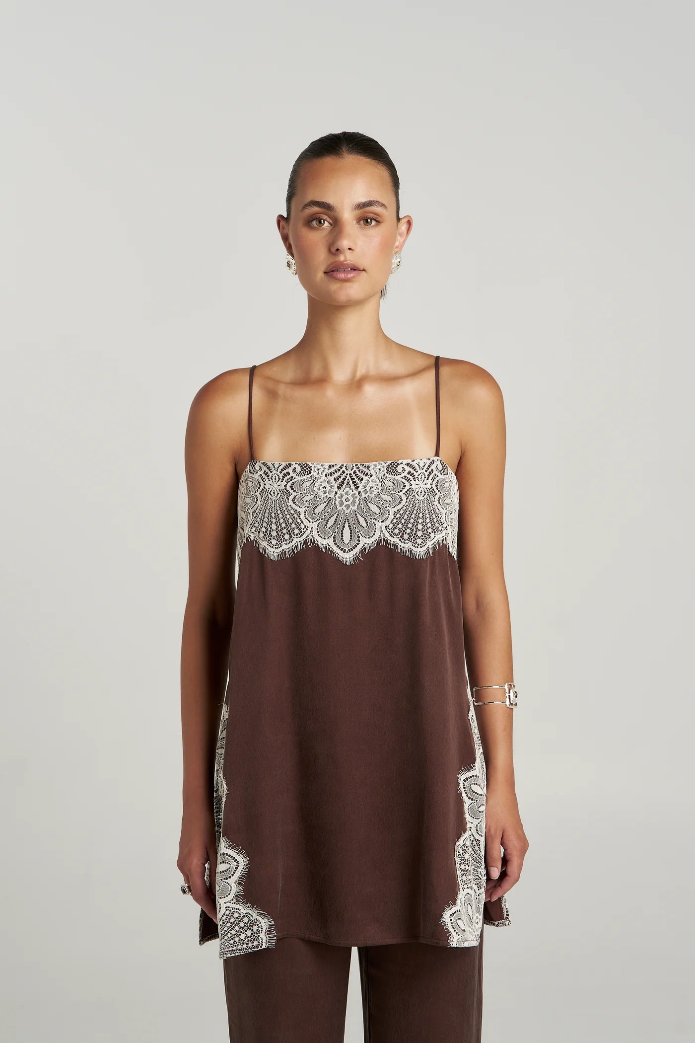 FLORENCE SHIFT TOP - ESPRESSO
