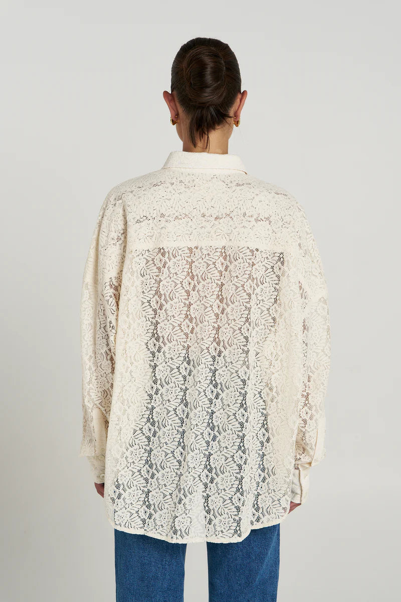 FLEUR LS SHIRT - ECRU