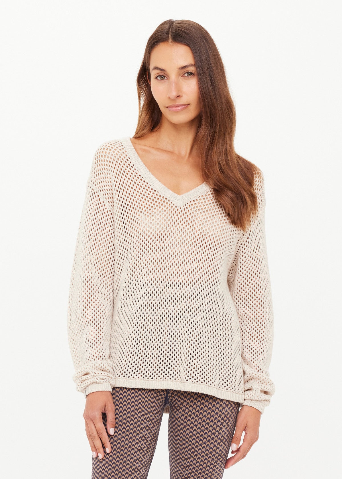 JOSEPHINE V NECK KNIT CREME