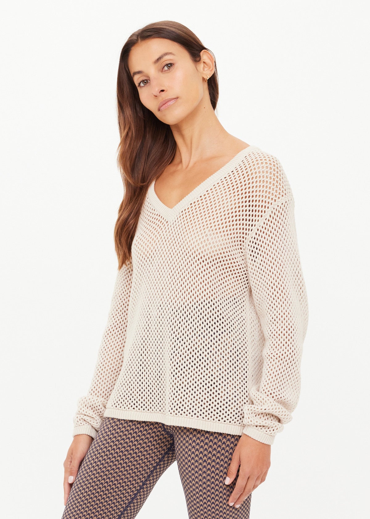 JOSEPHINE V NECK KNIT CREME