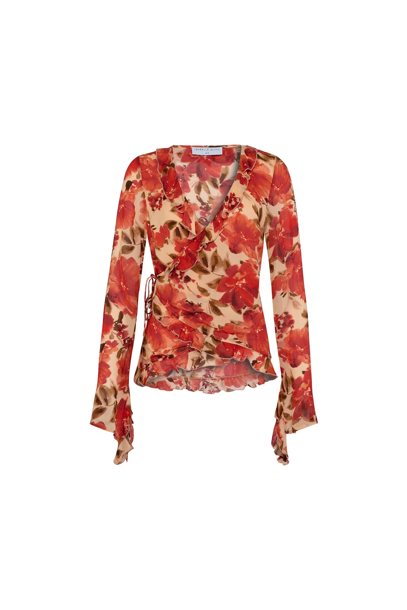 LUCIA WRAP BLOUSE - CAMELLIA