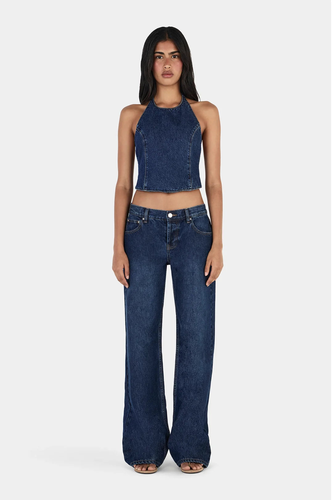 TOSCA HALTER TOP INDIGO
