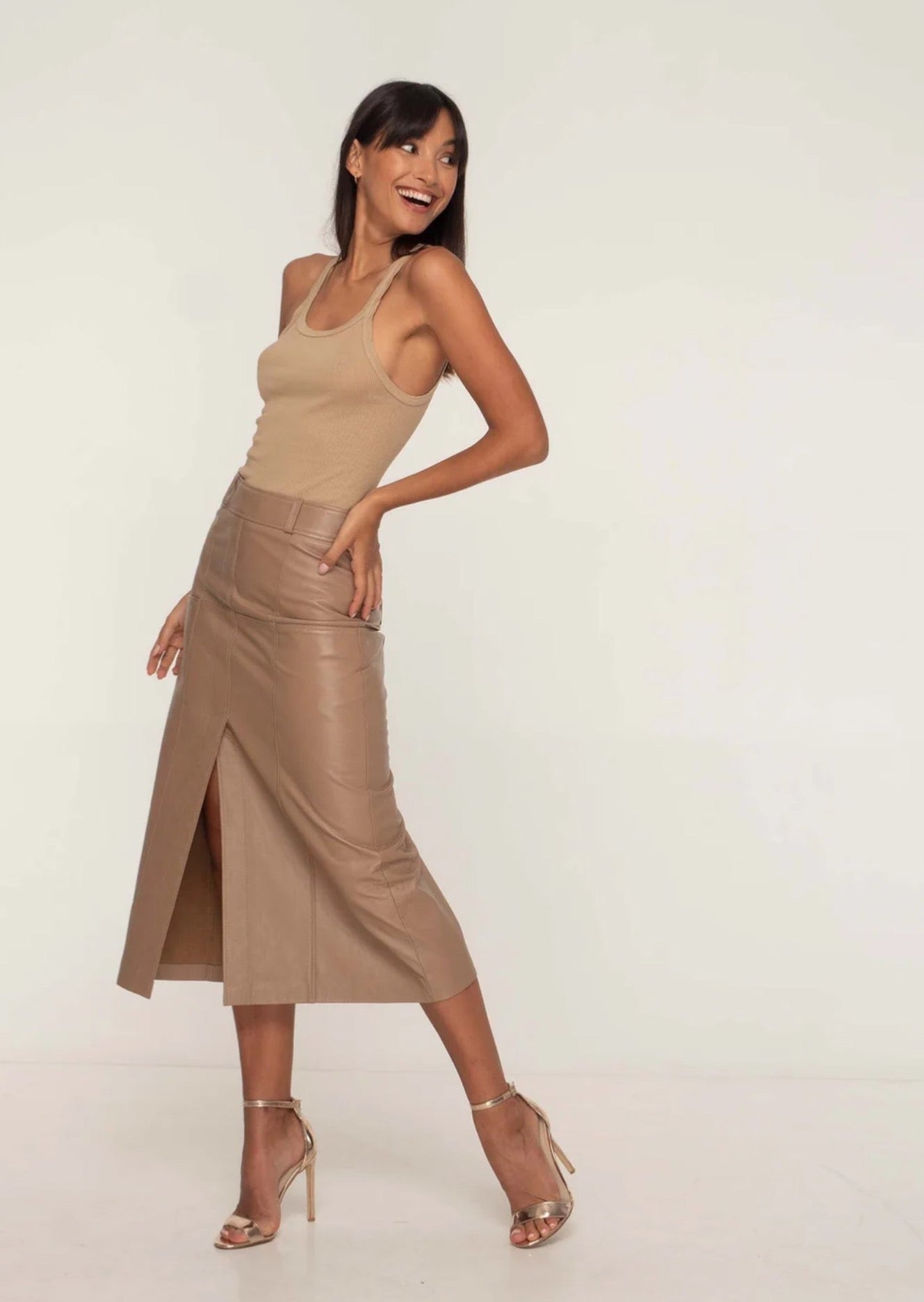 BRONTE MAXI SKIRT SESAME