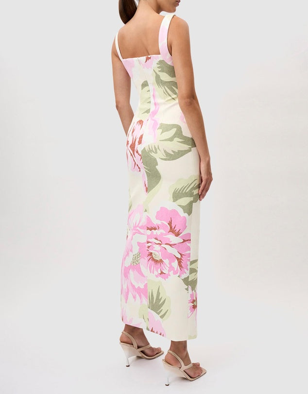 EDENS FLORAL SQUARE MIDI