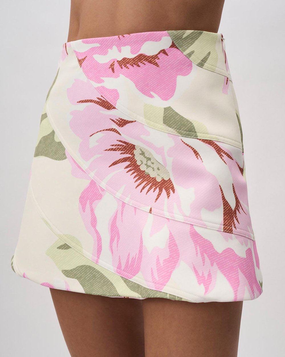 EDENS FLORAL SPIRAL MINI SKIRT