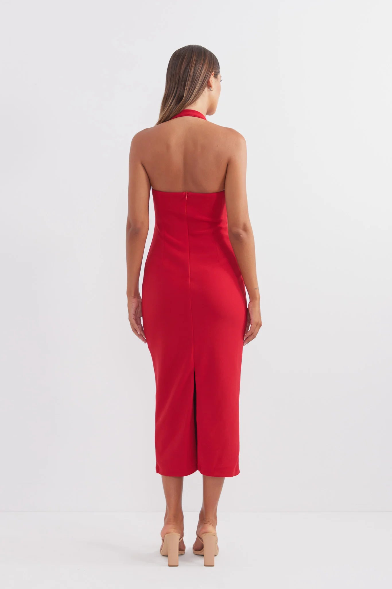 SOCIALITE HALTER MIDI DRESS