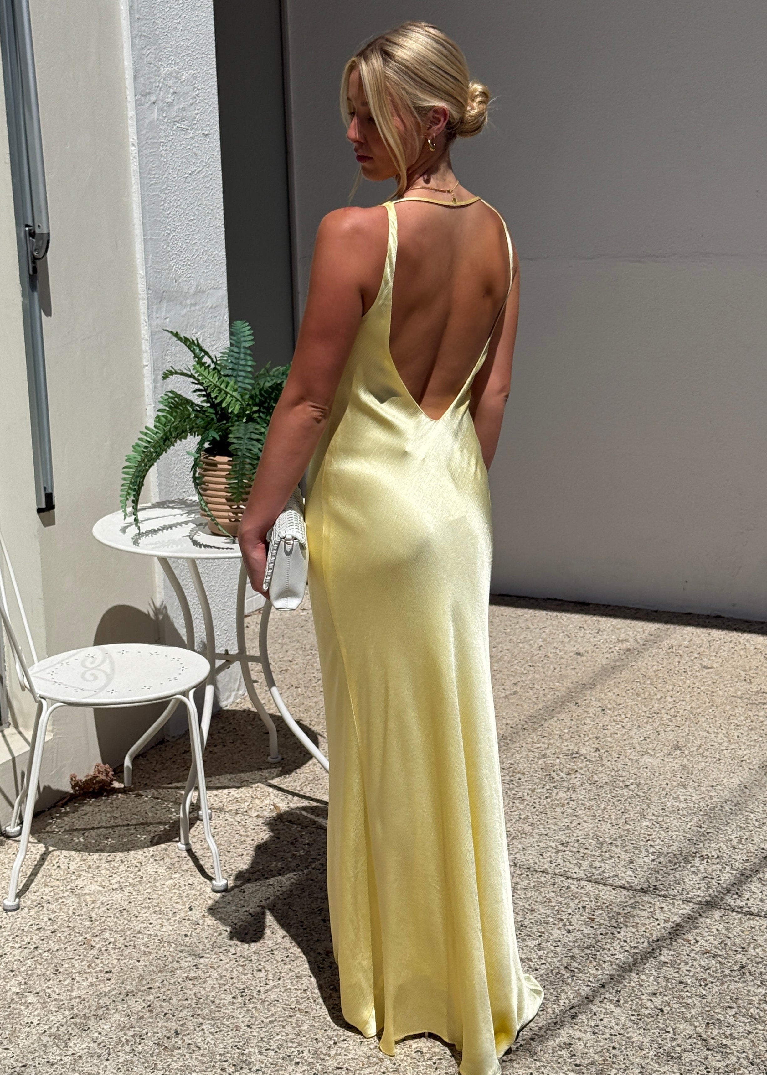 FLORENCE V NECK MAXI DRESS CITRON