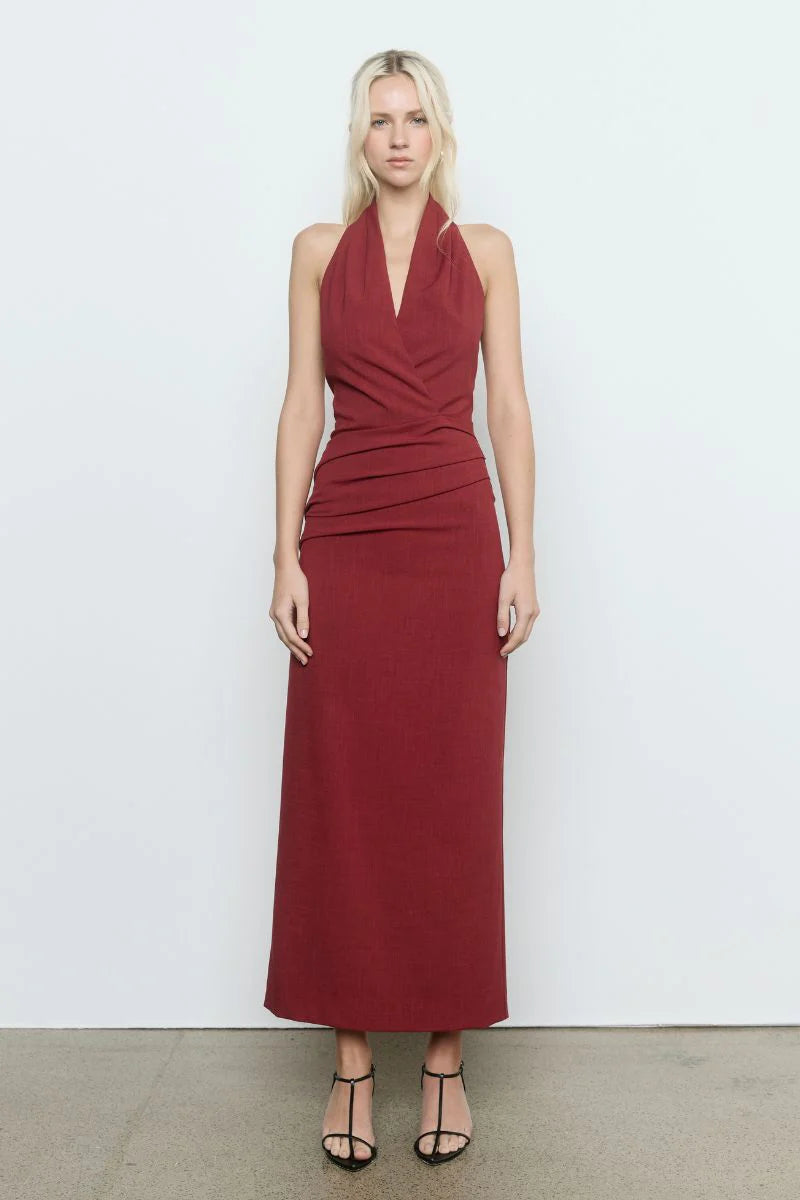 PRIYA DRESS CRANBERRY