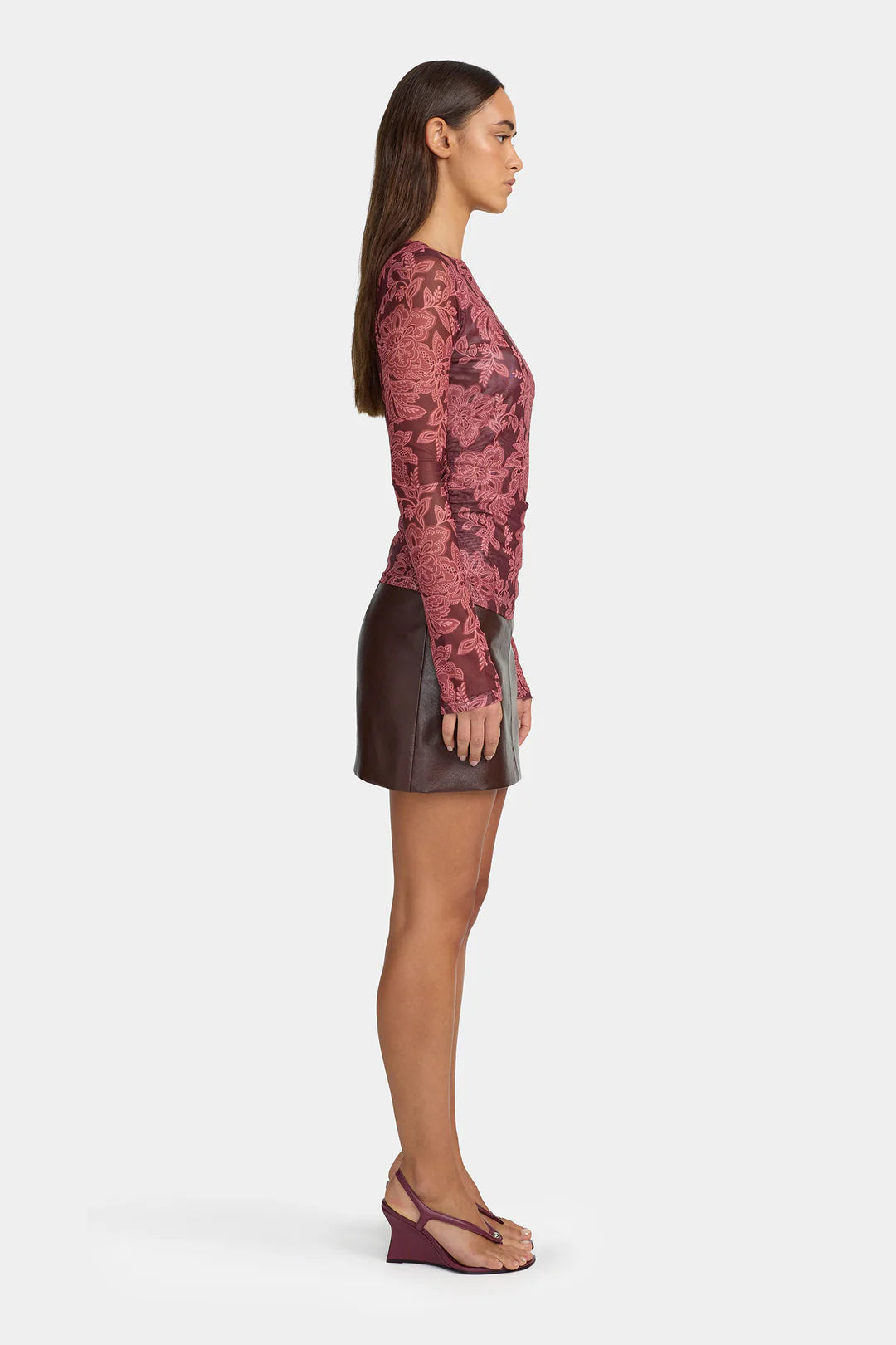 AZALEA TOP - PLUM PAISLEY