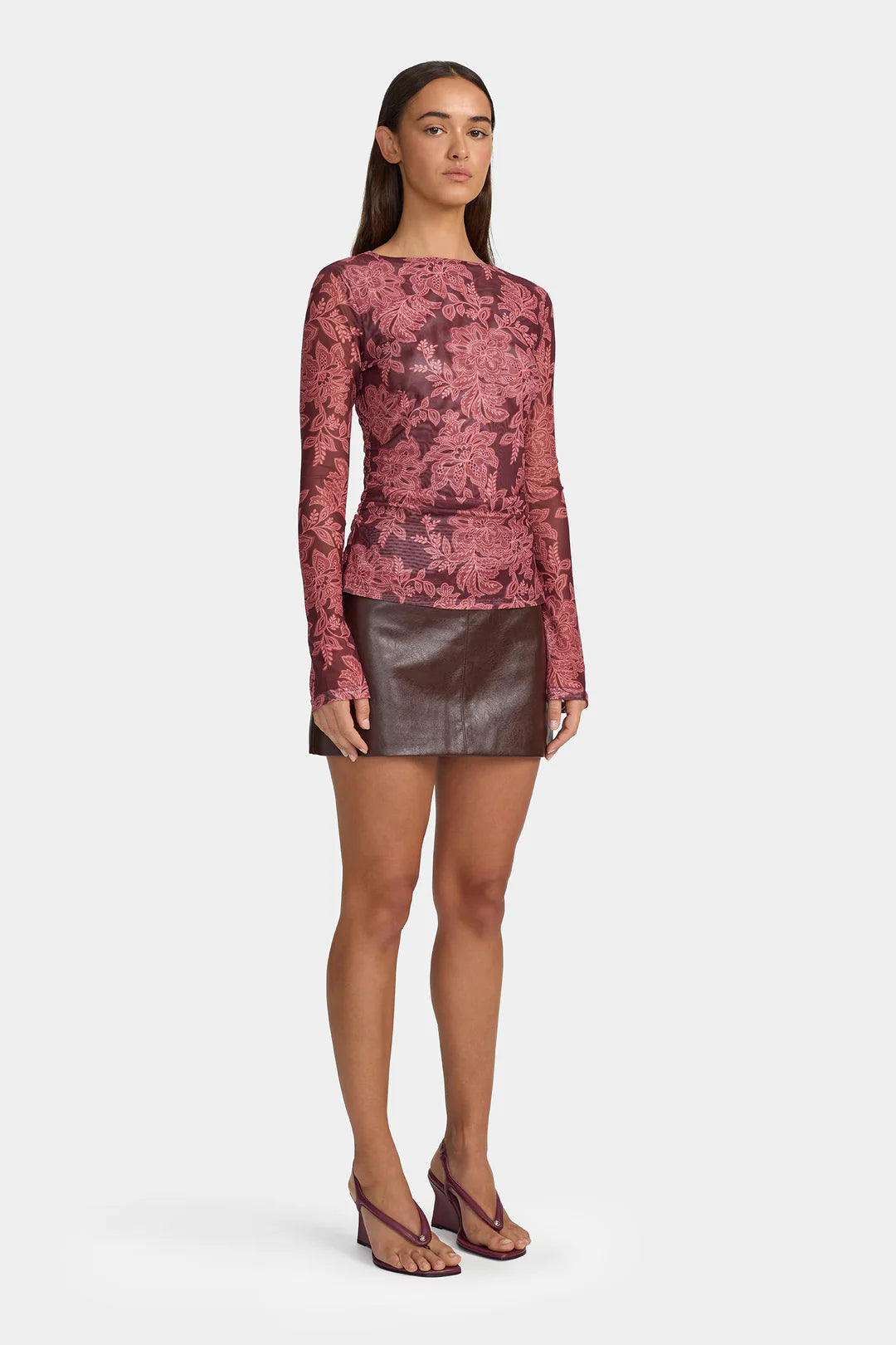 AZALEA TOP - PLUM PAISLEY