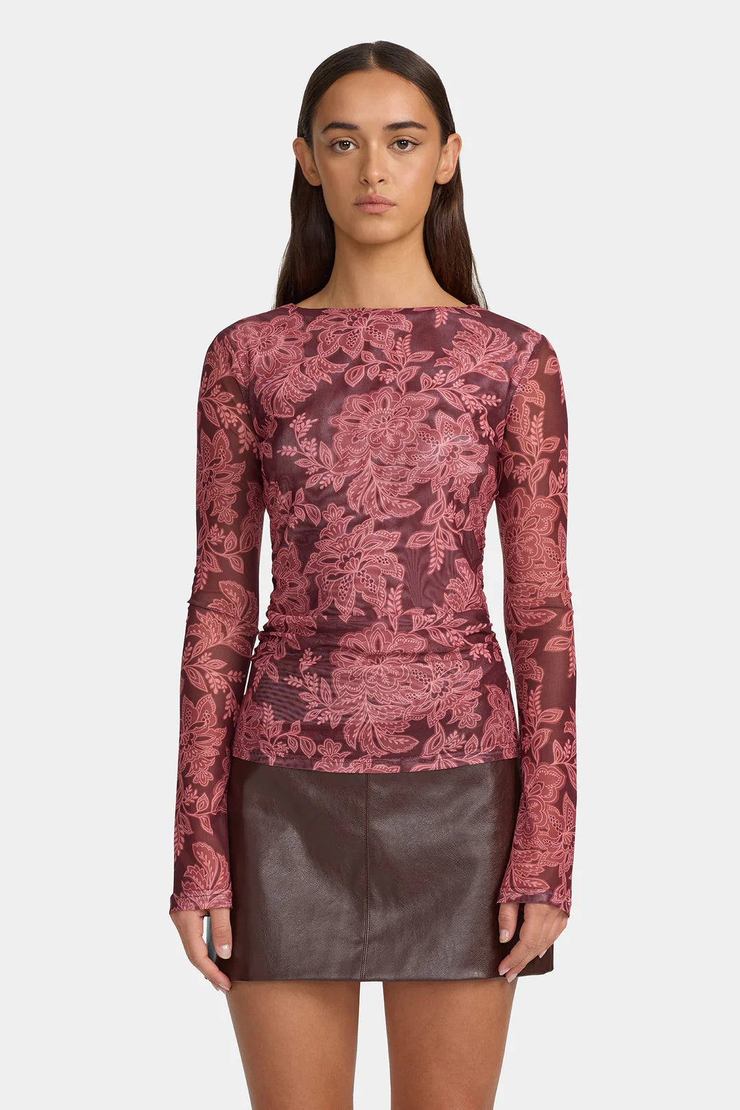 AZALEA TOP - PLUM PAISLEY