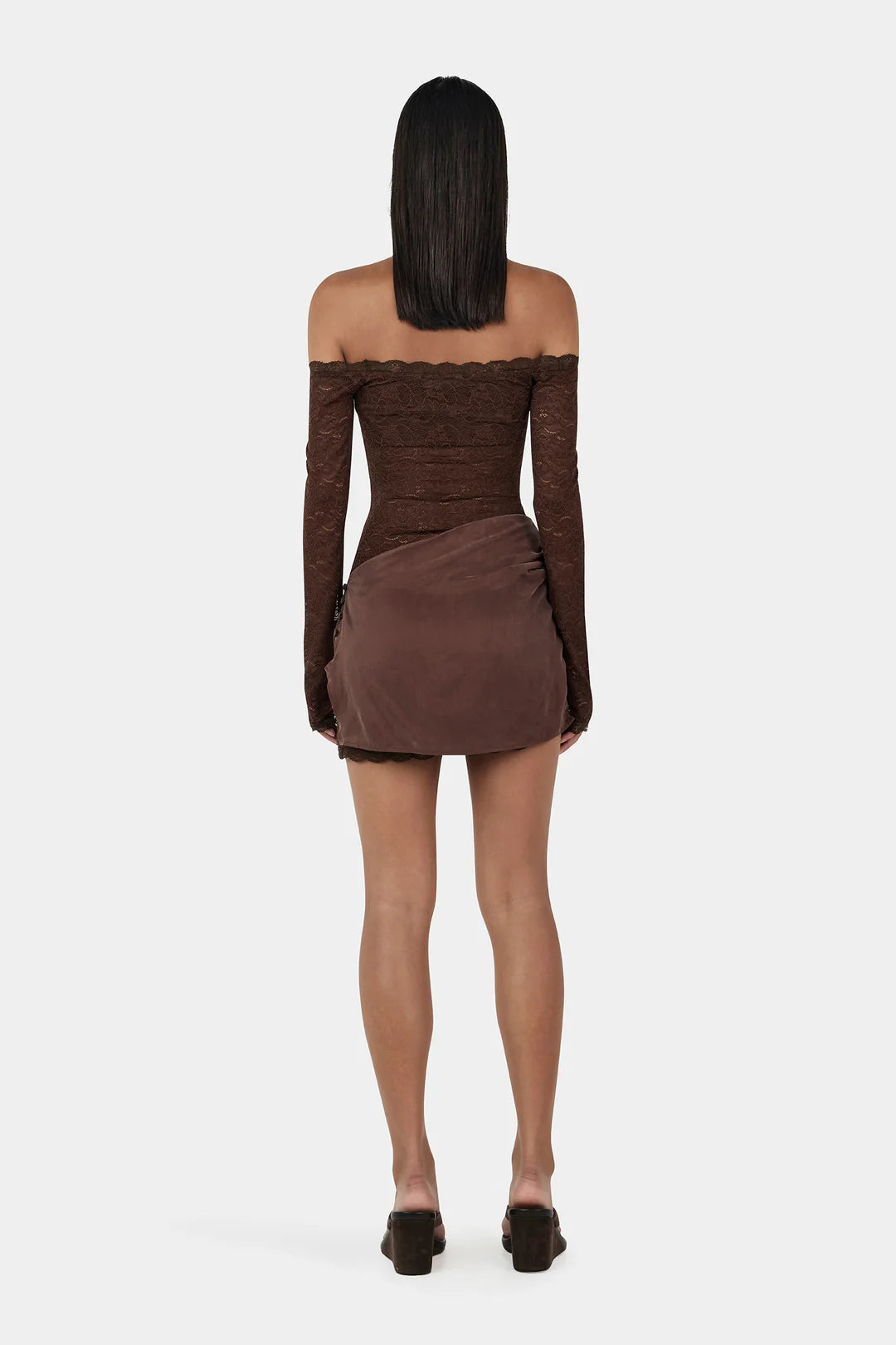 TAHNEE MINI DRESS - CHOCOLATE