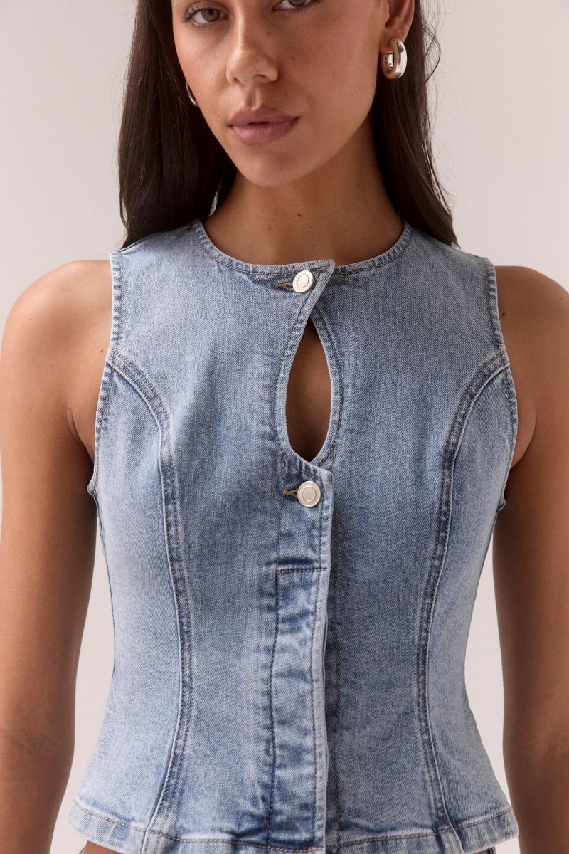 ETCH DENIM BODICE