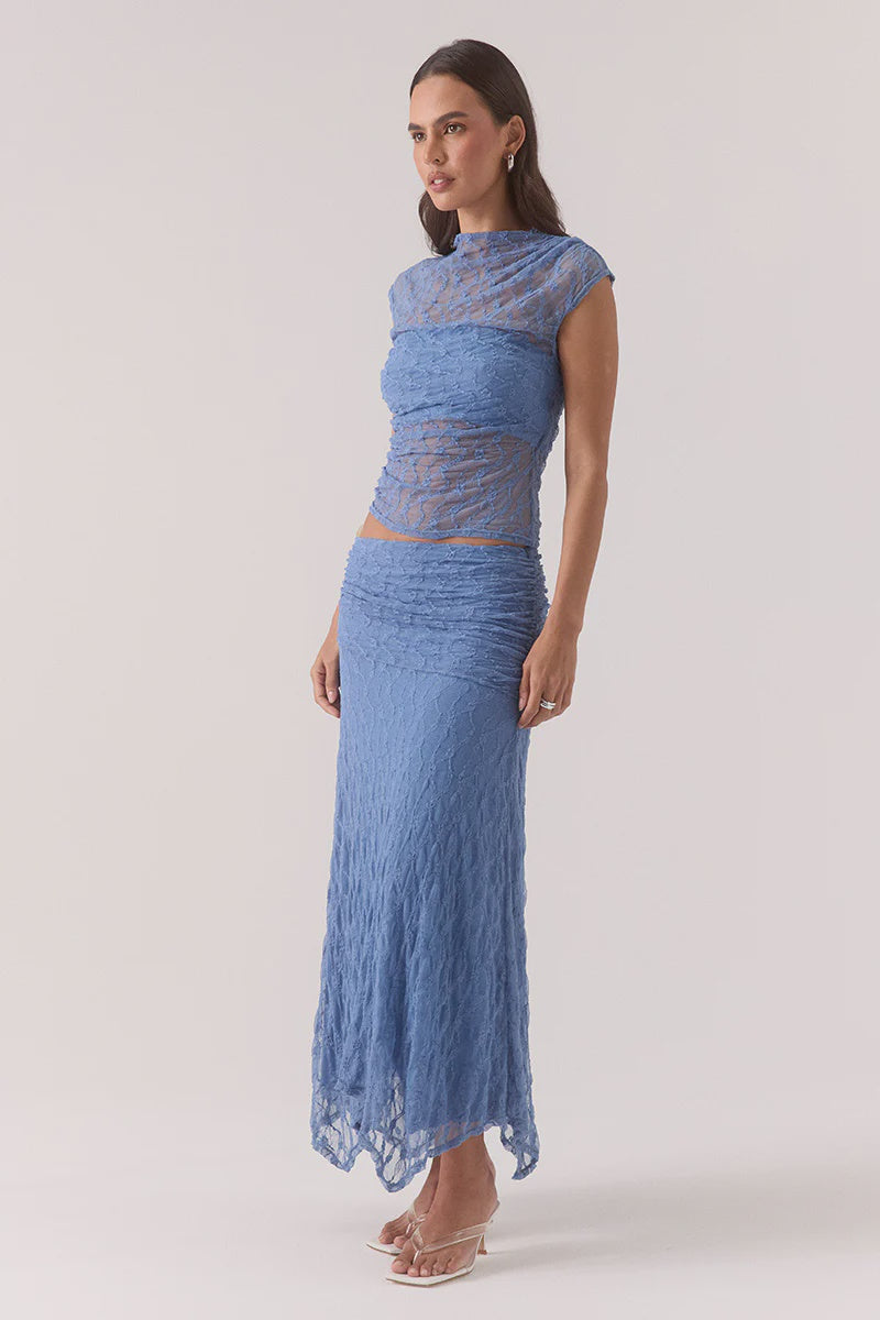 LOWRI SKIRT - SLATE BLUE