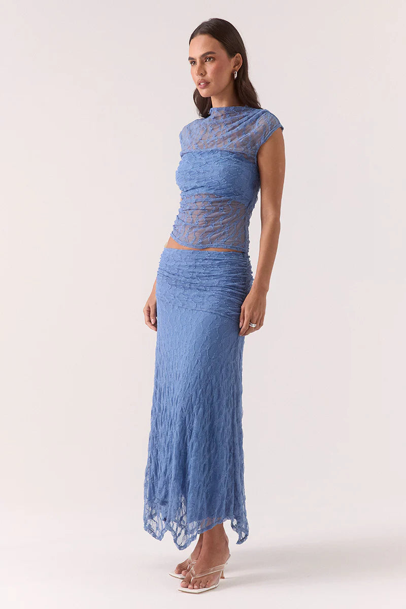 LOWRI SKIRT - SLATE BLUE