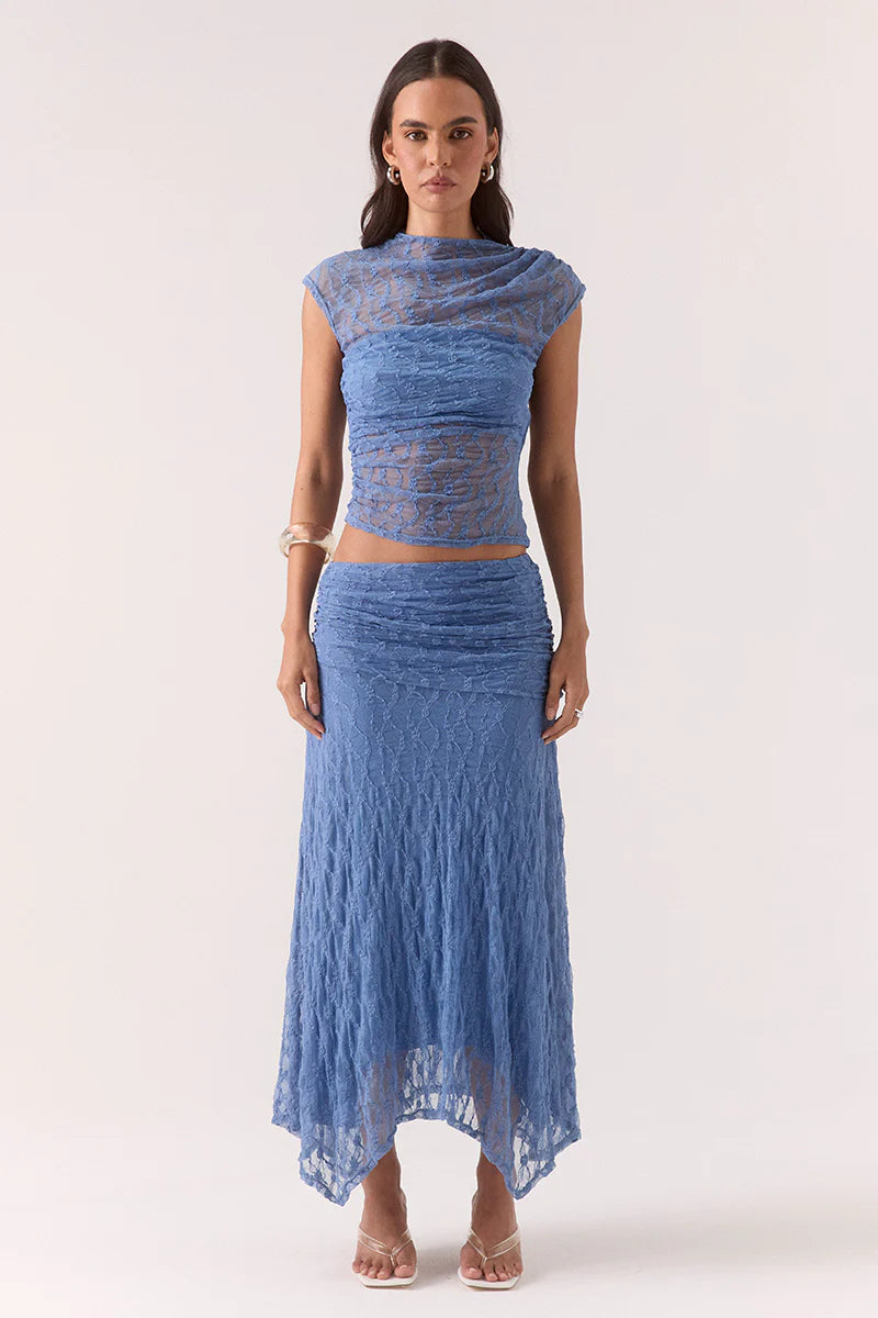 LOWRI SKIRT - SLATE BLUE