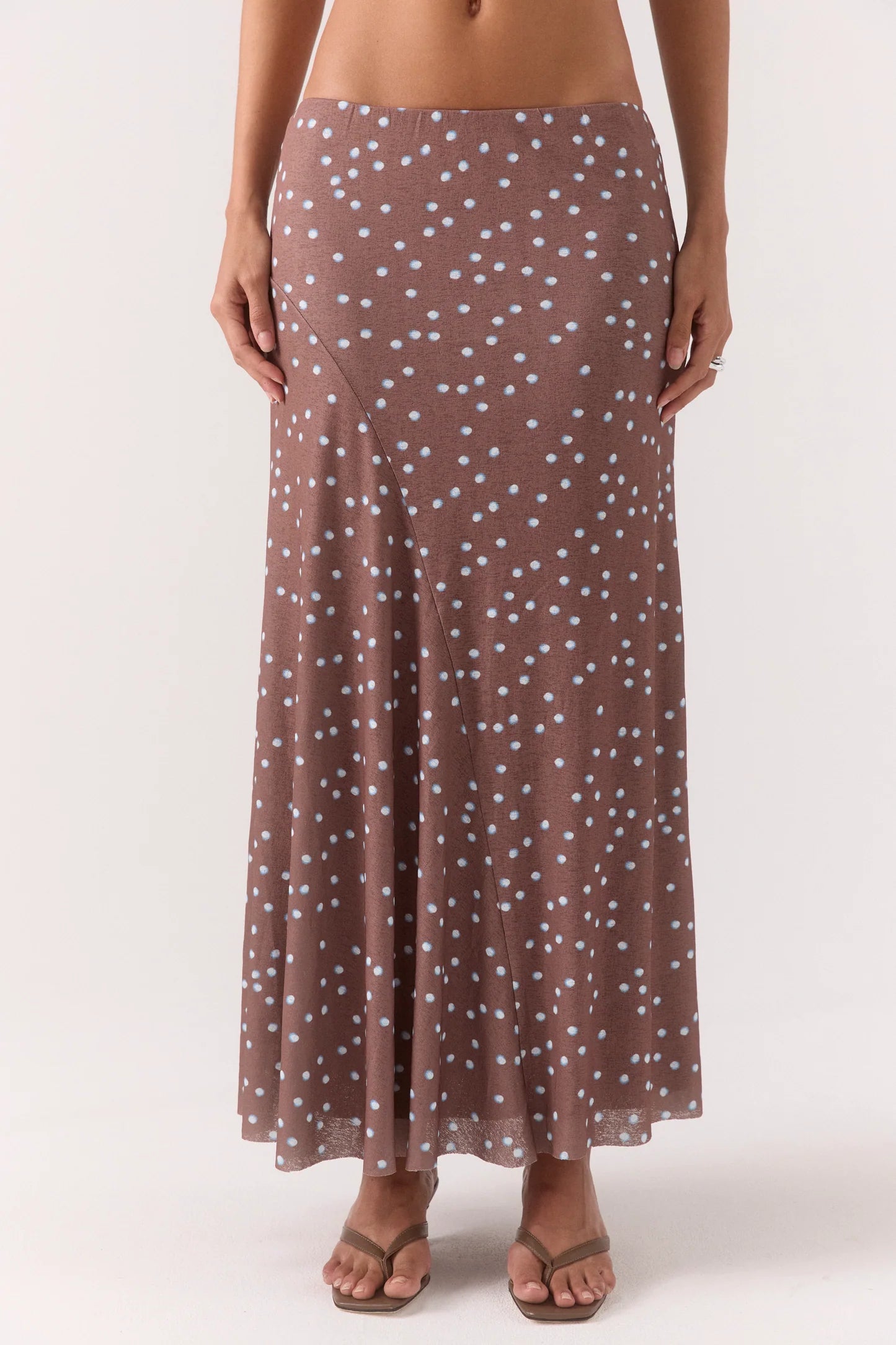 DELILAH SKIRT - MOCHA POLKA