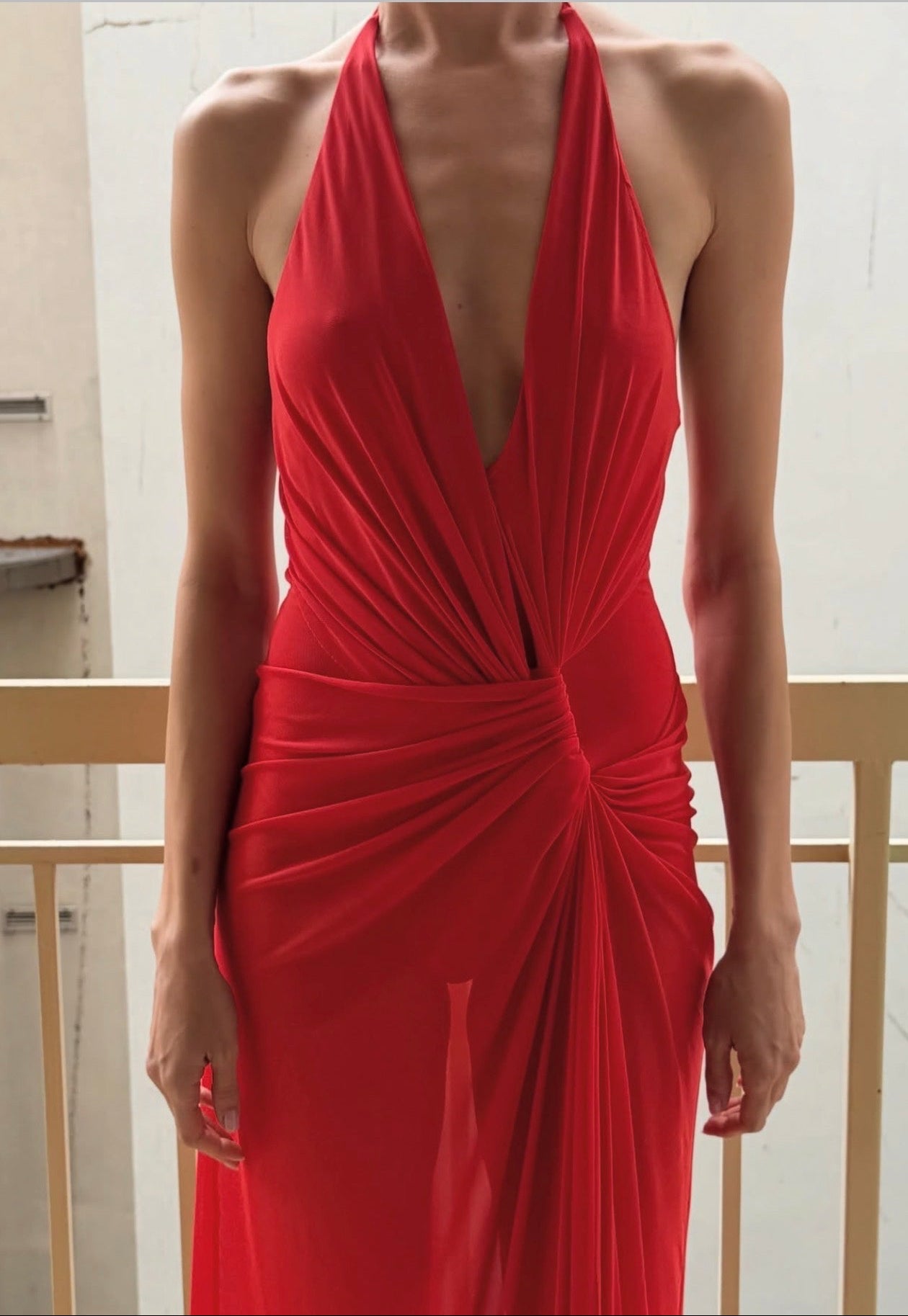 XANTHI V NECK MAXI DRESS