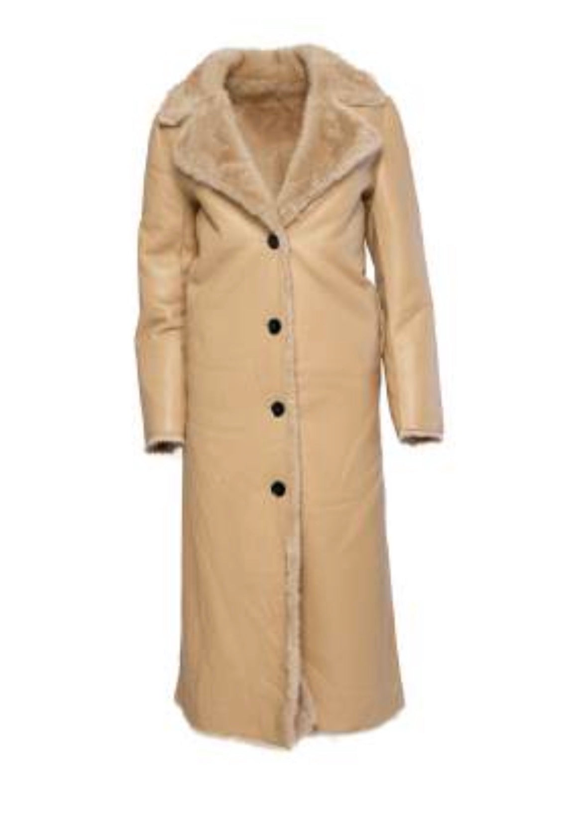 FAUX FUR TRENCH COAT