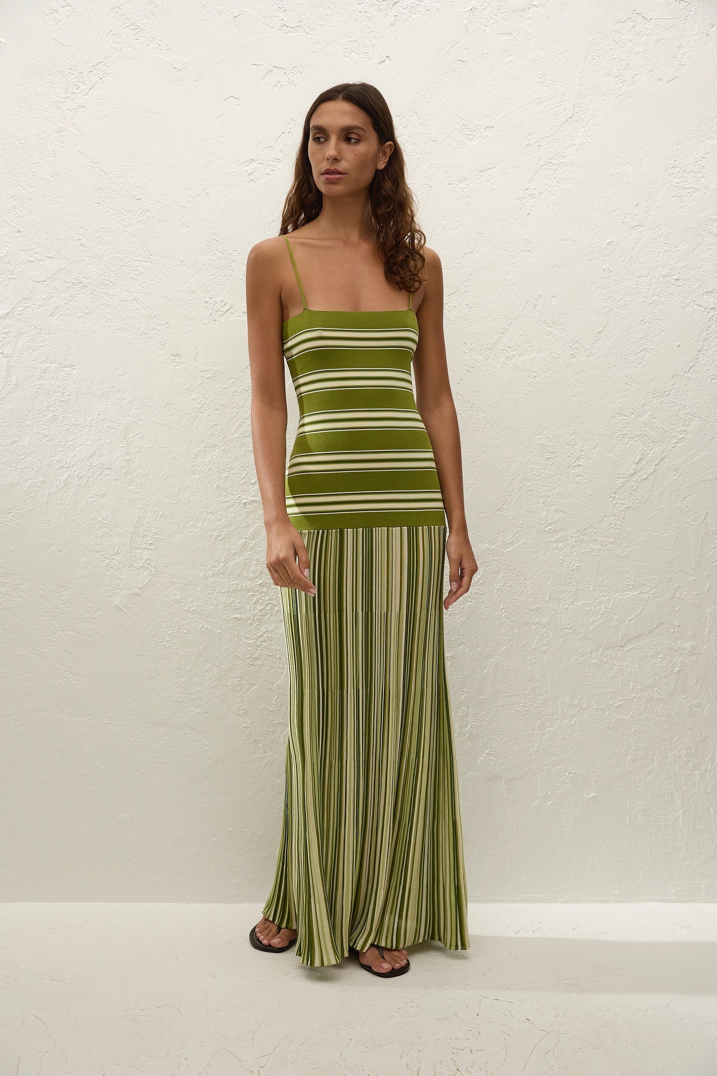 ESENIA KNIT DRESS - OMBRE STRIPE