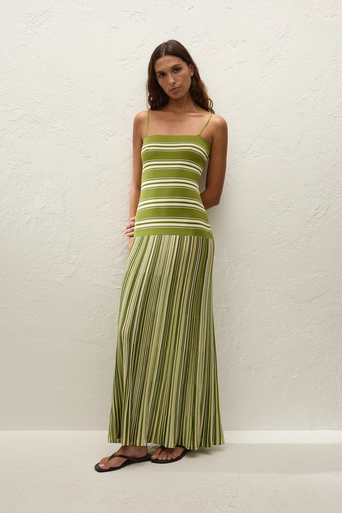 ESENIA KNIT DRESS - OMBRE STRIPE