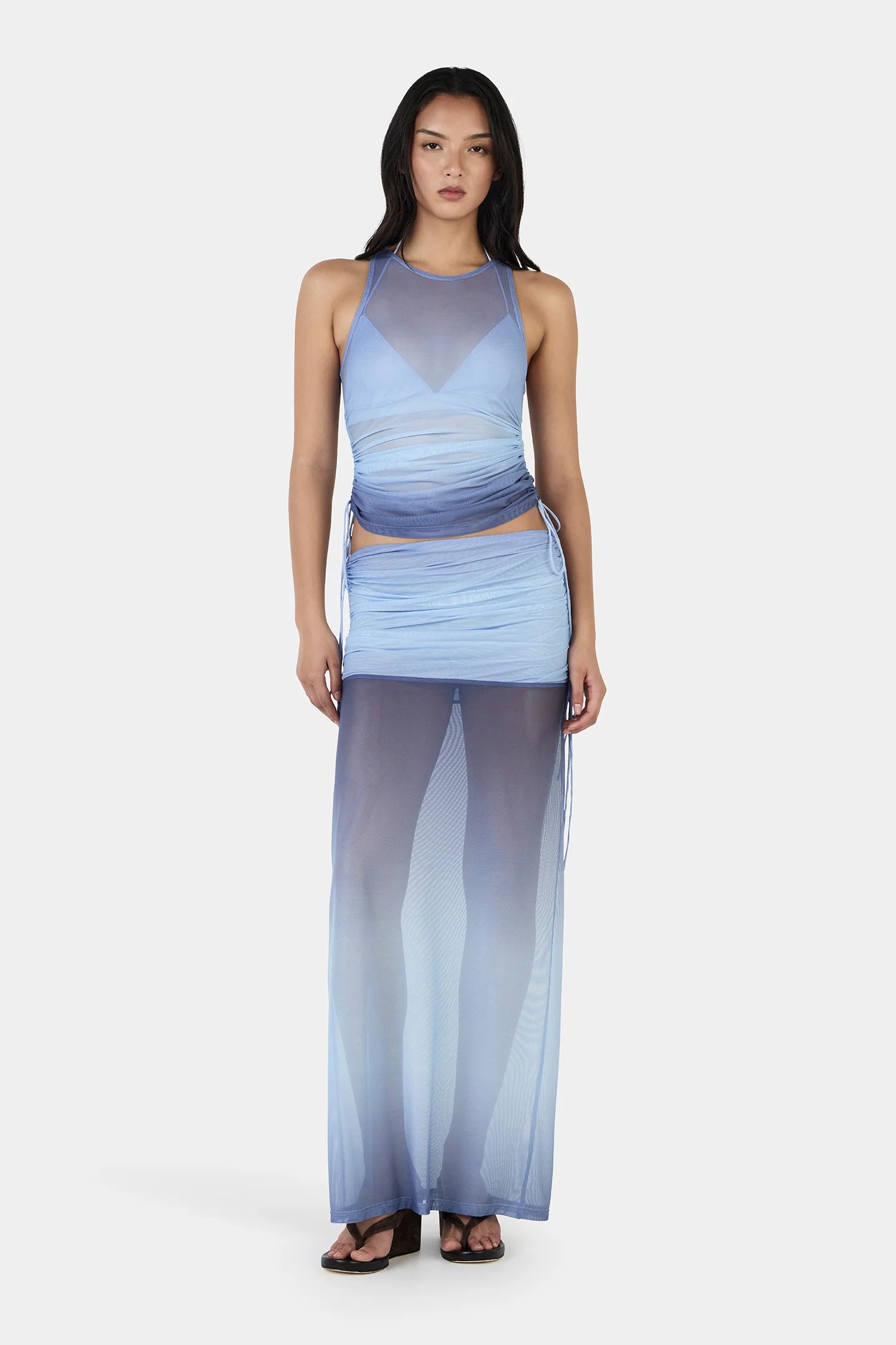 HEATHER MAXI SKIRT - OCEAN