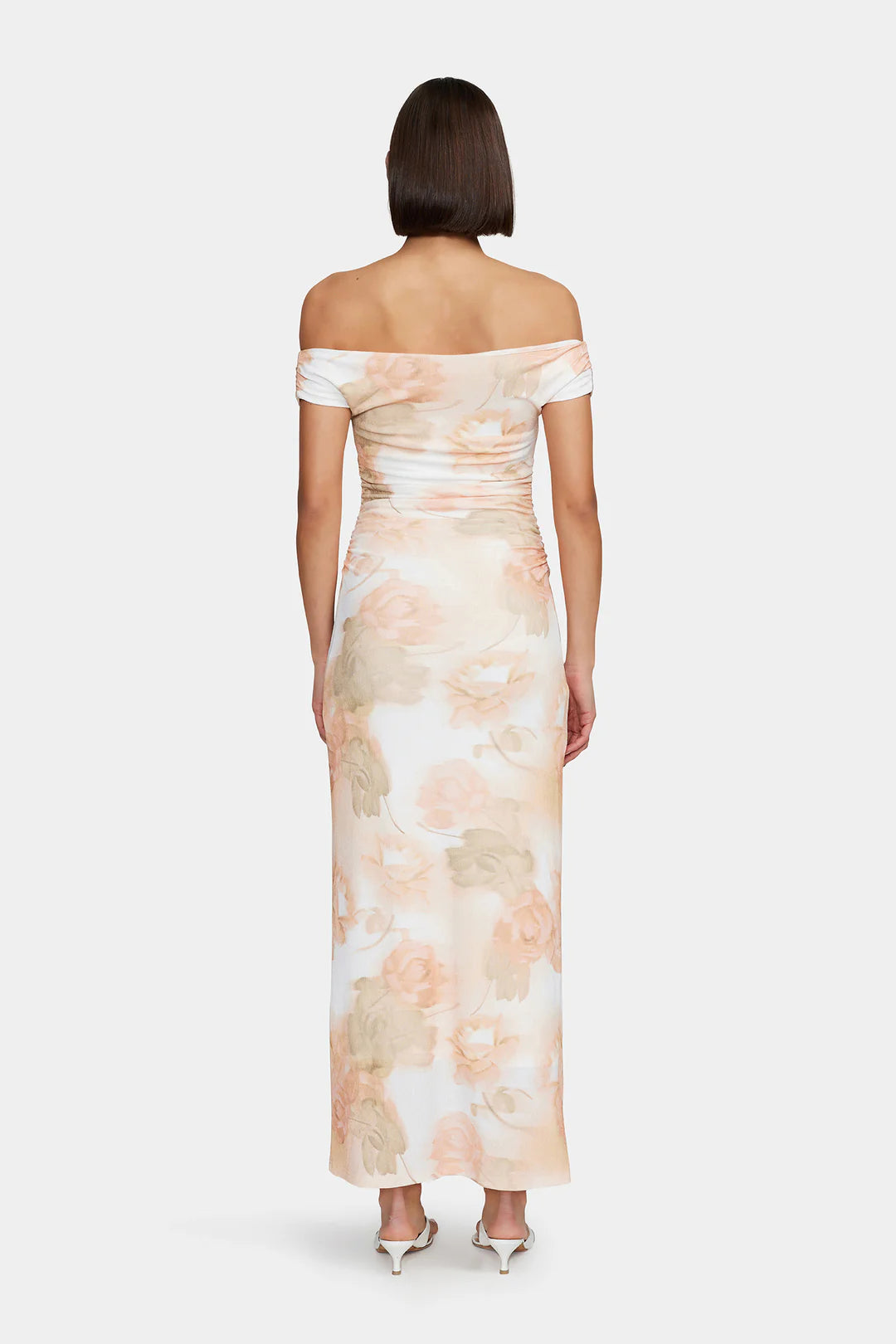 LENA MIDI DRESS - PEACHY GARDEN