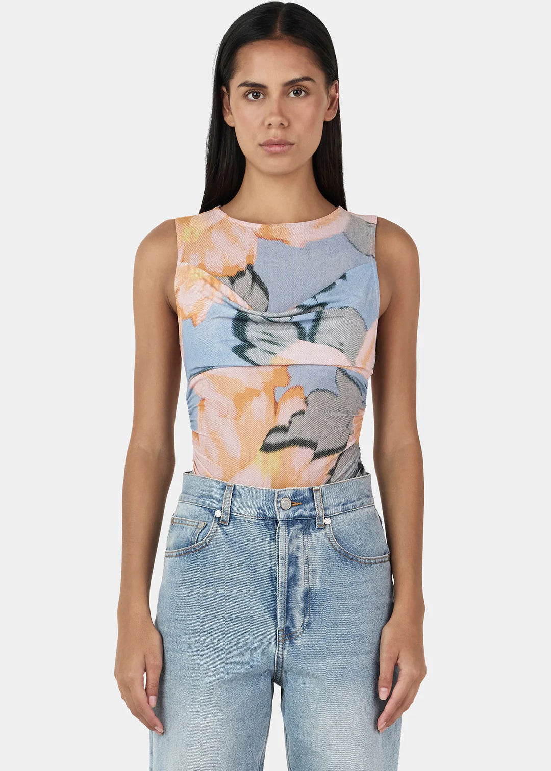 MERRONY TANK - CHAMBRAY FLORAL