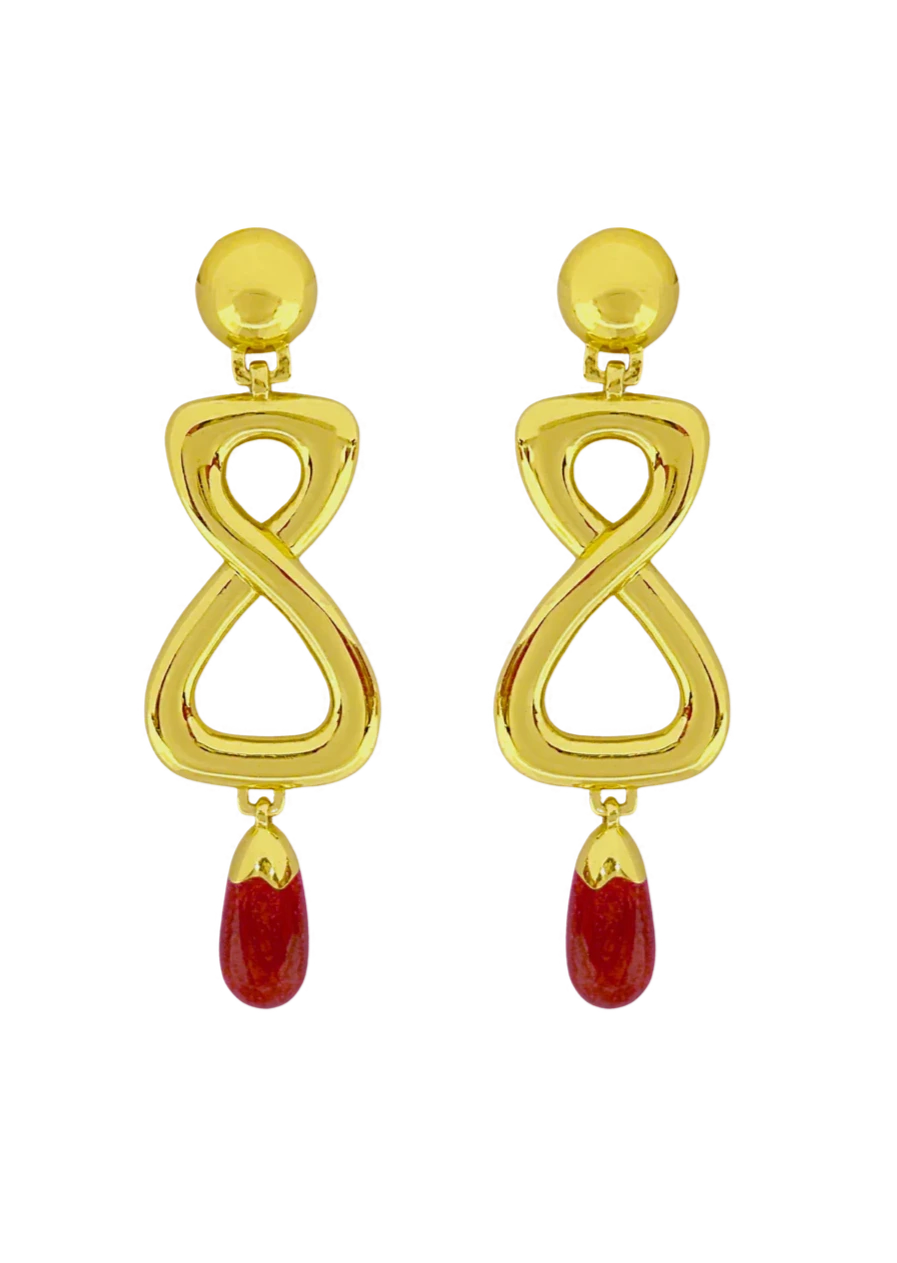 MANHATTAN EARRINGS RED