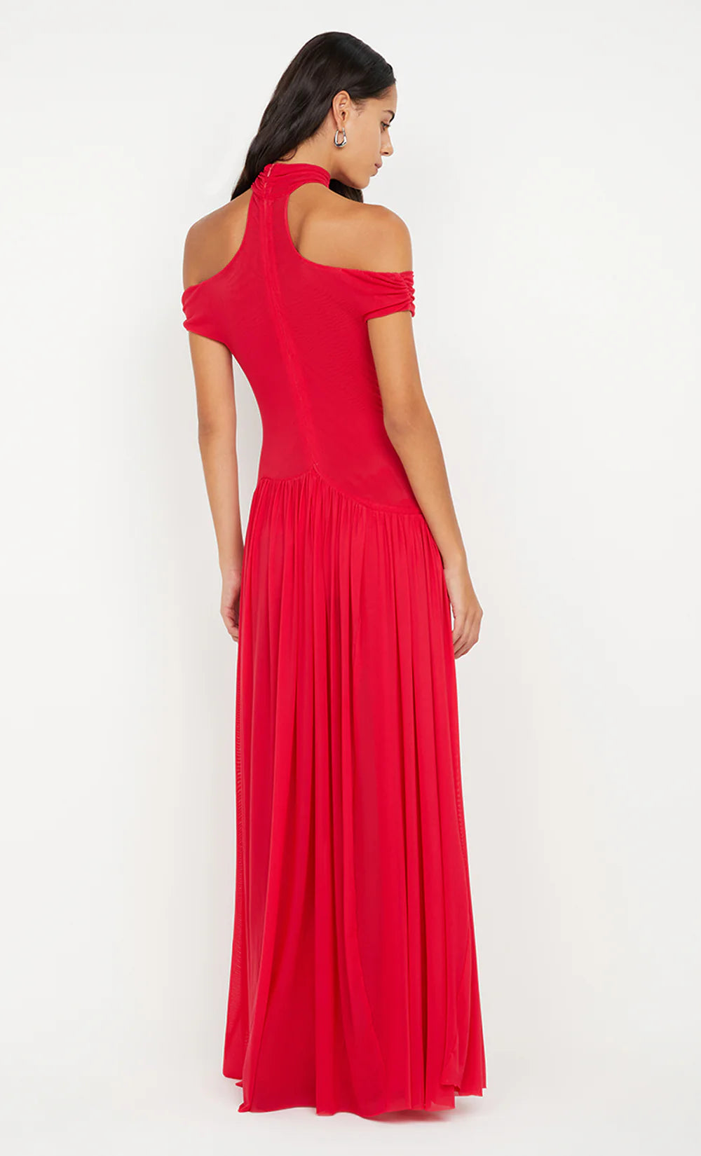 STRAWBERRY DEIJA OFF SHOULDER MAXI DRESS