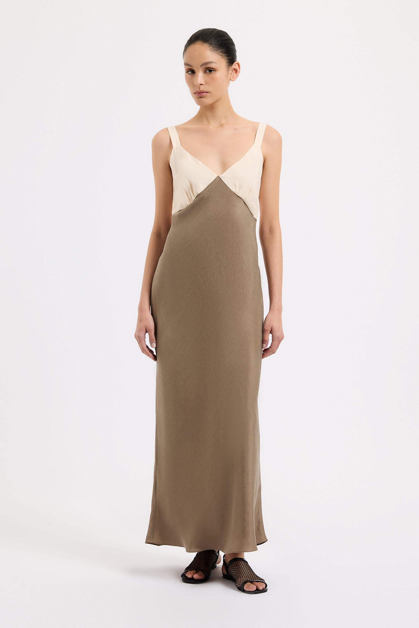 SESHNI TENCEL SLIP DRESS