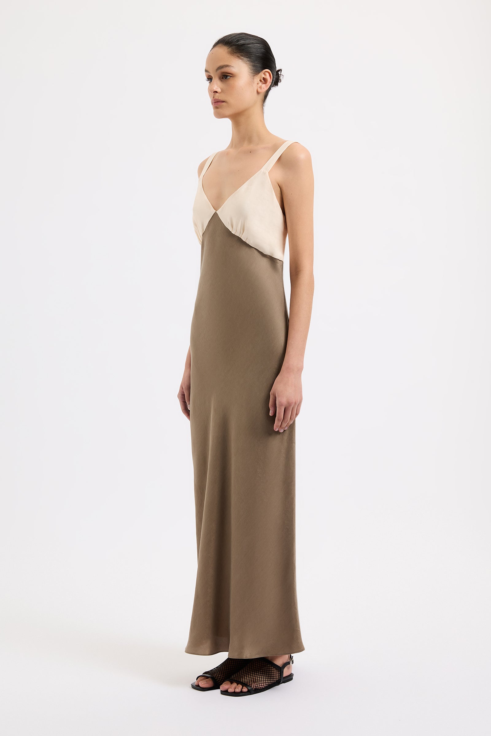 SESHNI TENCEL SLIP DRESS