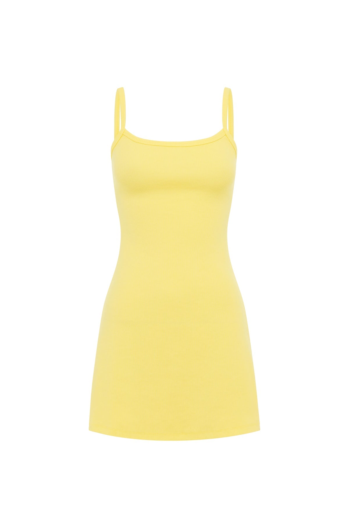 A-LINE MINI DRESS - LEMON