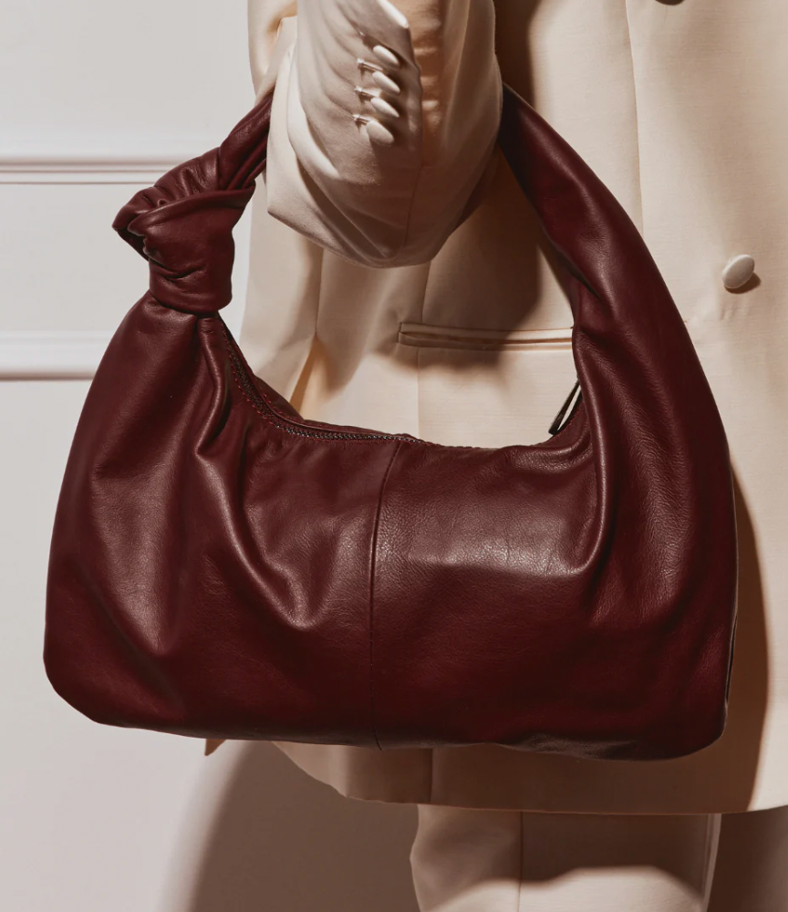 ALLEGRA KNOT BAG BORDEAUX