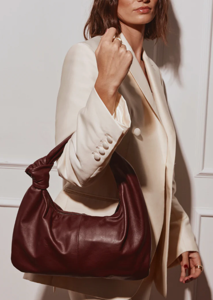 ALLEGRA KNOT BAG BORDEAUX