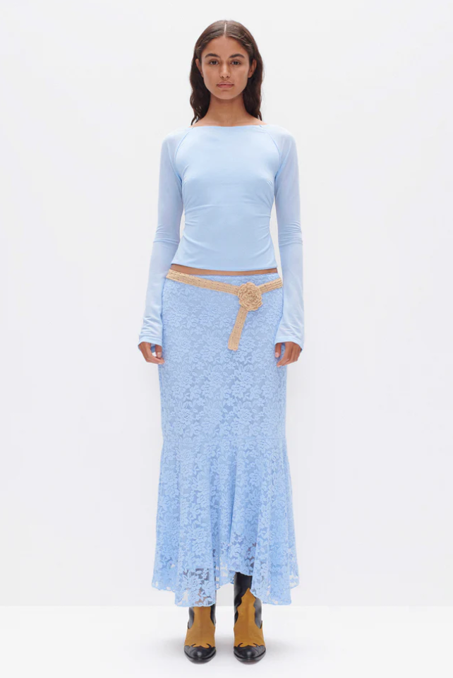 CARISSA LACE SKIRT- SKY