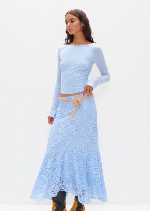 CARISSA LACE SKIRT- SKY