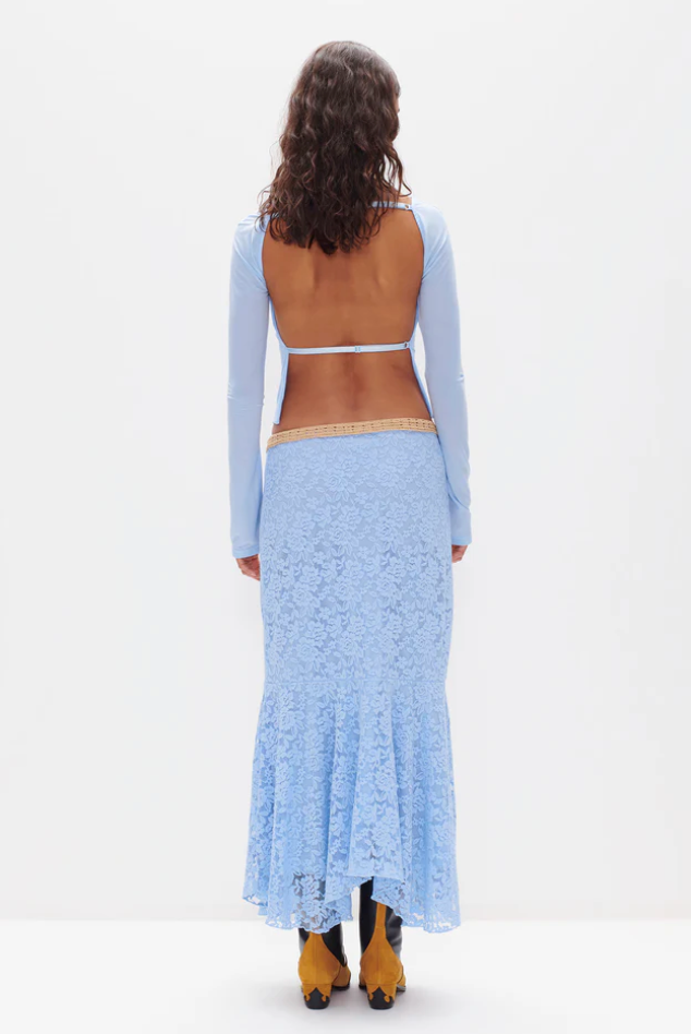 CARISSA LACE SKIRT- SKY