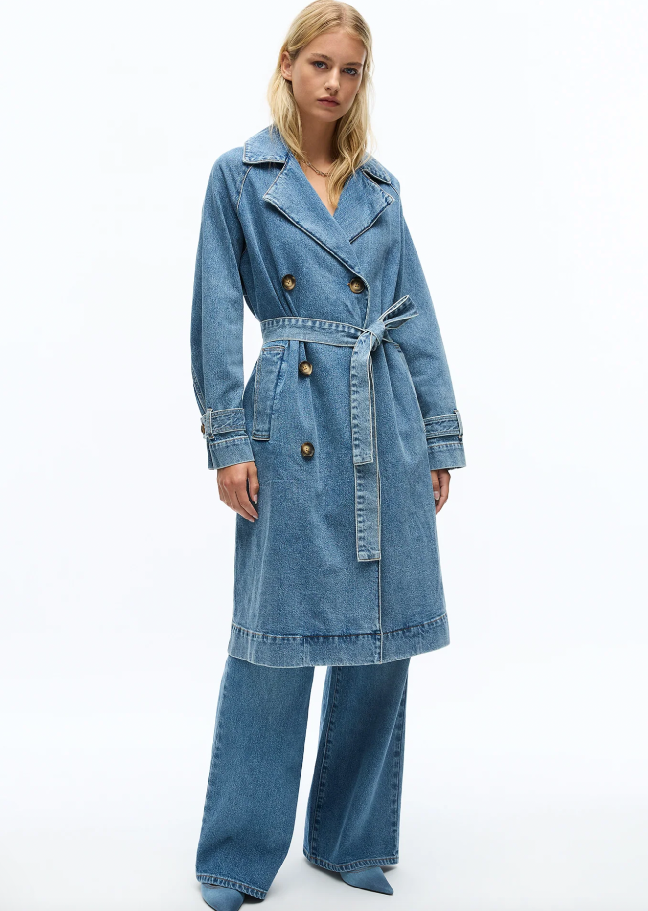 DION TRENCH MID INDIGO