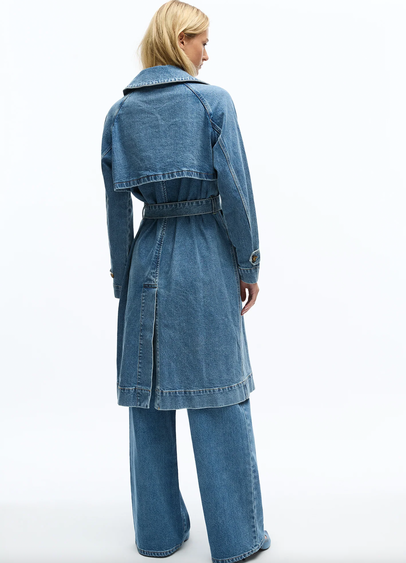 DION TRENCH MID INDIGO