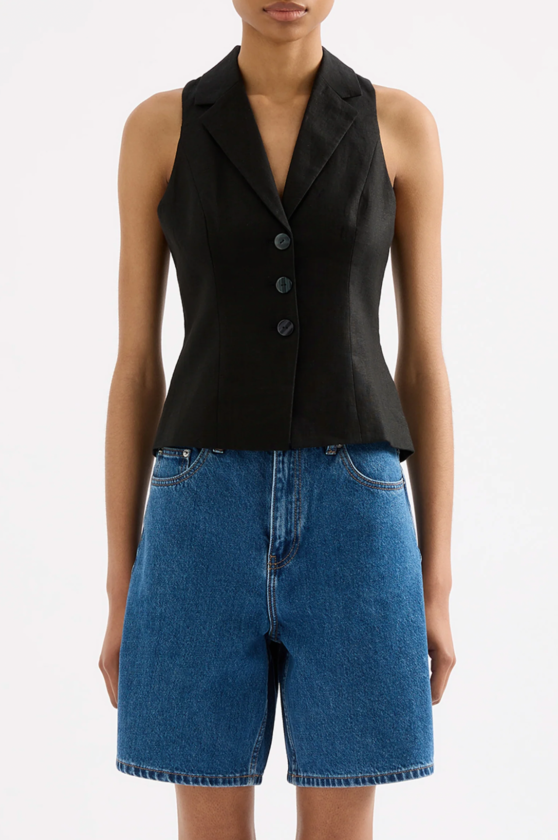 THILDA V LINEN VEST